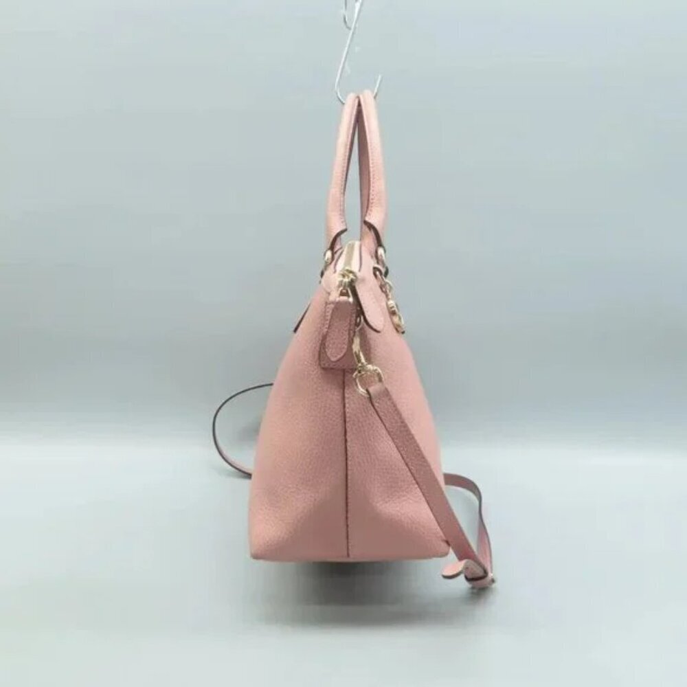 Authentic Gucci Soho Dome Satchel Pink Leather Crossbody Shoulder Bag Luxury Bag - Picture 5 of 13
